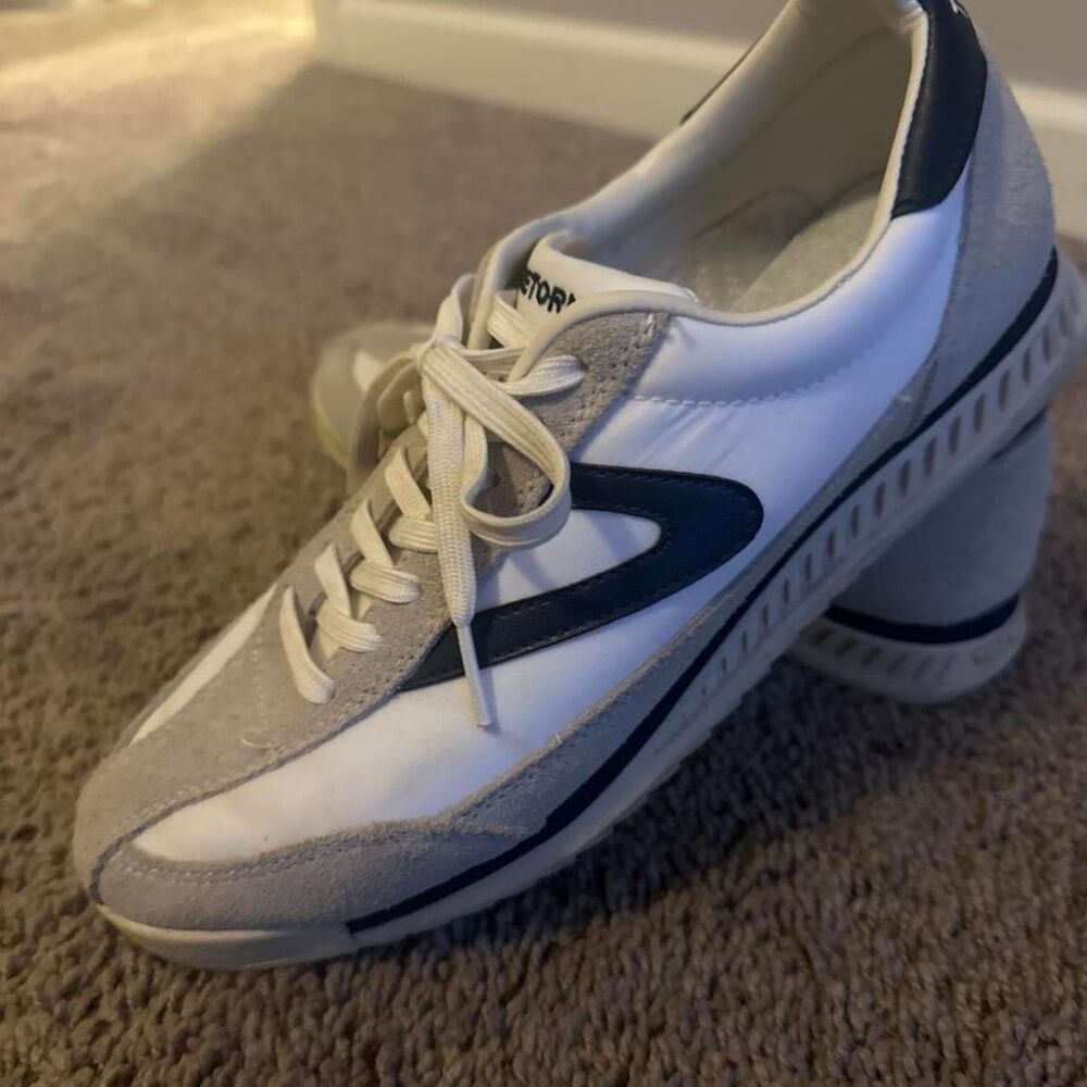 Tretorn Women's White, Navy and Grey Trainers